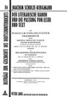 Joachim Schulze-Bergmann - Der literarische Kanon und die Passung von Leser und Text