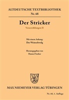 Der Stricker, Hann Fischer, Hanns Fischer - Verserzählungen II