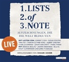 Bela B, Bela B., Bibiana Beglau, Knut Elstermann, Jasmin Tabatabai, Jörg Thadeusz... - Lists of Note - live, 2 Audio-CDs (Hörbuch)