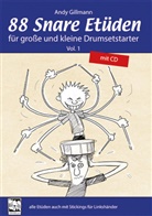 Andy Gillmann - 88 Snare Etüden für große und kleine Drumsetstarter, m. 1 Audio-CD