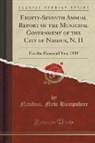 Nashua New Hampshire - Eighty-Seventh Annual Report of the Municipal Government of the City of Nashua, N. H