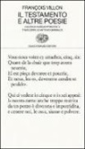 François Villon, A. Principato - Il testamento e altre poesie