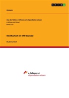 Anonym, Anonymous - Strafbarkeit im VW-Skandal