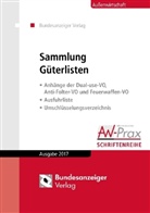 Bundesanzeiger Verlag, Bundesanzeige Verlag - Sammlung Güterlisten - Ausgabe 2017