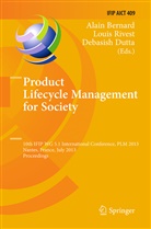 Alain Bernard, Debasish Dutta, Loui Rivest, Louis Rivest - Product Lifecycle Management for Society
