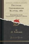 M. Lindeman - Deutsche Geographische Blätter, 1881, Vol. 4