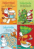 Juliane Hill, Sabine Legien - Lustige Weihnachtsrätsel, 4 Bde.