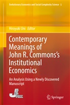 Hiroyuk Uni, Hiroyuki Uni - Contemporary Meanings of John R. Commons's Institutional Economics