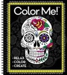 New Seasons, Publications International Ltd, Ltd Publications International - Color Me! - Adult Coloring Book (Skull Cover - Includes a Variety of Images)