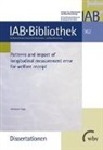 Johannes Eggs, Institu für Arbeitsmarkt- und Berufsfors - Patterns and impact of longitudinal measurement error for welfare receipt