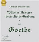 Johann Wolfgang von Goethe, Christian Brückner - Wilhelm Meisters theatralische Sendung, 2 Audio-CD, 2 MP3 (Hörbuch)
