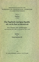 Das Tagebuch von Ignaz Speckle, Abt von St. Peter im Schwarzwald