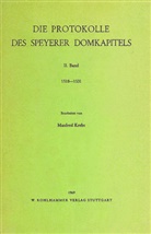 Manfred Krebs - Die Protokolle des Speyerer Domkapitels