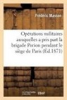 Frédéric Masson, Masson-F - Precis des operations militaires