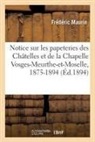 Maurin, Maurin-f - Notice sur les papeteries des