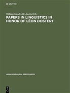 William Mandeville Austin, Willia Mandeville Austin, William Mandeville Austin - Papers in linguistics in honor of Léon Dostert