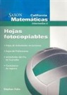Stephen Hake - California Saxon Matematicas Intermedias 6: Hojas Fotocopiables