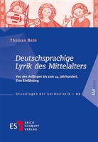 Thomas Bein, Thomas (Prof. Dr.) Bein - Deutschsprachige Lyrik des Mittelalters