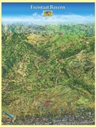 Panoramakarte Freistaat Bayern