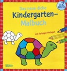 Andrea Pöter - Ausmalbilder für Kita-Kinder: Das neue, dicke Kindergarten-Malbuch: Mit farbigen Vorlagen und lustiger Fehlersuche