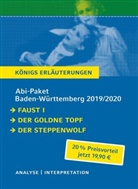 Johann Wolfgang vo Goethe, Hesse, Hermann Hesse, E T Hoffmann, E.T.A. Hoffmann, Johann Wolfgang von Goethe - Abi-Paket Baden-Württemberg 2019/2020: Faust I, Der goldne Topf, Der Steppenwolf, 3 Bde.