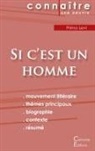 Primo Levi - Fiche de lecture Si c'est un homme de Primo Levi (Analyse littéraire de référence et résumé complet)