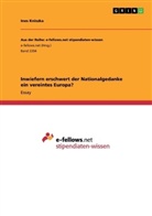 Ines Kniszka - Inwiefern erschwert der Nationalgedanke ein vereintes Europa?