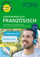PONS Audiotraining Plus Französisch, 4 Audio-MP3-CDs (Livre audio)