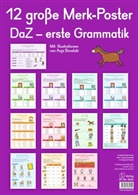 Redaktionsteam Verlag an der Ruhr, Redaktionsteam Verlag an der Ruhr, Anja Boretzki - Merk-Poster DaZ - erste Grammatik, 12 farbige DIN-A2-Poster