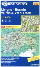 Tabacco topographische Wanderkarte Livigno - Bormio - Passo del Bernina