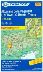 Tabacco topographische Wanderkarte Altopiano della Paganella
