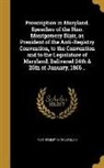 Montgomery 1813-1883 Blair - PROSCRIPTION IN MARYLAND SPEEC