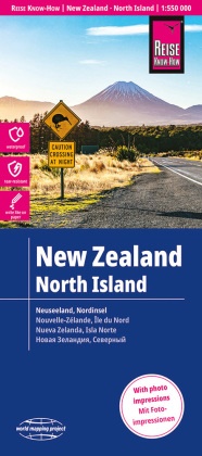 Reise Know-How Verlag Peter Rump, Reise Know-How Verlag Peter Rump - Reise Know-How Landkarte Neuseeland, Nordinsel / New Zealand, North Island (1:550.000) - reiß- und wasserfest (world mapping project)