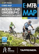 Athesia Tappeiner Verlag, Athesi Tappeiner Verlag - Tappeiner E-Bike-Karte Meran und Umgebung mit 30 GPS-Tracks + App u. 1 Online-Zugang
