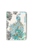 Notizbuch bestickt, Design Pfau