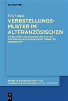 Eva Varga - Verbstellungsmuster im Altfranzösischen