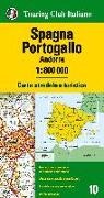 Spagna, Portogallo, Andorra 1:800.000. Carta stradale e turistica