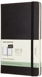 Moleskine 18 Monate Wochen horizontal schwarz 2017-18