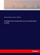 Benno Erdmann - Psychologische Untersuchungen über das Lesen auf experimenteller Grundlage