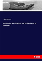 Anonym, Anonymous - Bekanntniss der Theologen und Kirchendiener zu Heidelberg