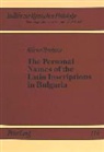 Milena Minkova - The Personal Names Latin Inscriptions in Bulgaria