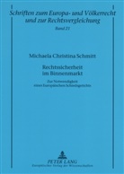 Michaela Christina Schmitt, Manfred Zuleeg - Rechtssicherheit im Binnenmarkt