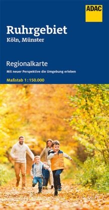 ADAC Regionalkarte 07 Ruhrgebiet 1:150.000 - Köln, Münster - Straßenkarte und Autokarte