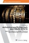 Thomas Eigentler - Aufzeichnungspflichten nach dem StRefG 2015/16