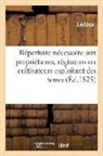 -, Not Available - Repertoire necessaire aux