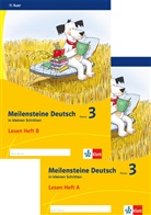 Meilensteine Deutsch in kleinen Schritten (2017): 3. Schuljahr, Lesen Heft A+B, 2 Bde.