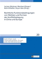 Xujun Gao, Jochen Glöckner, Reinhard Singer, Astrid Stadler - Rechtliche Funktionsbedingungen von Märkten und Formen der Konfliktbeilegung in China und Europa