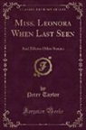 Peter Taylor - Miss. Leonora When Last Seen