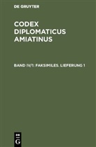 Wilhel Kurze, Wilhelm Kurze - Codex diplomaticus Amiatinus - Band IV/1: Faksimiles. Lieferung 1