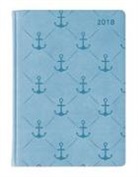 Ladytimer Deluxe Sky 2018 - Taschenplaner / Taschenkalender A6 - Tucson Einband - Motivprägung Anker - Weekly - 192 Seiten